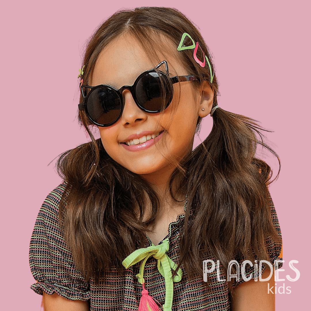 OCULOS DE SOL INFANTIL KUKIE GATINHA COM PROTEÇÃO UV E ESTOJO