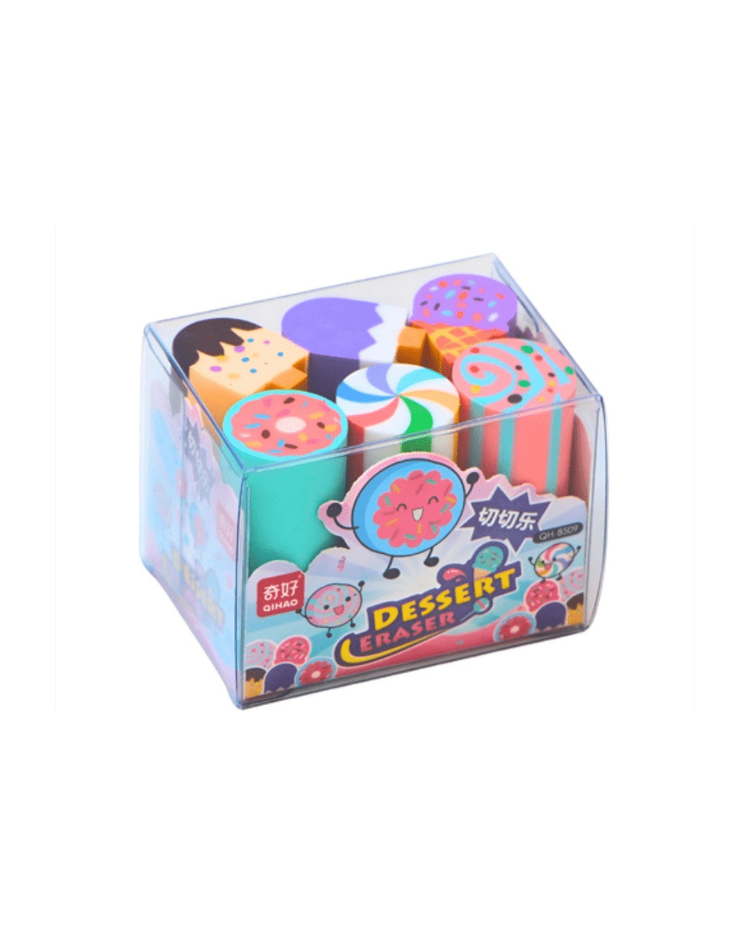 KIT COM 6 BORRACHAS INFANTIS DIVERTIDAS CANDY DOCES PAPELARIA FOFA