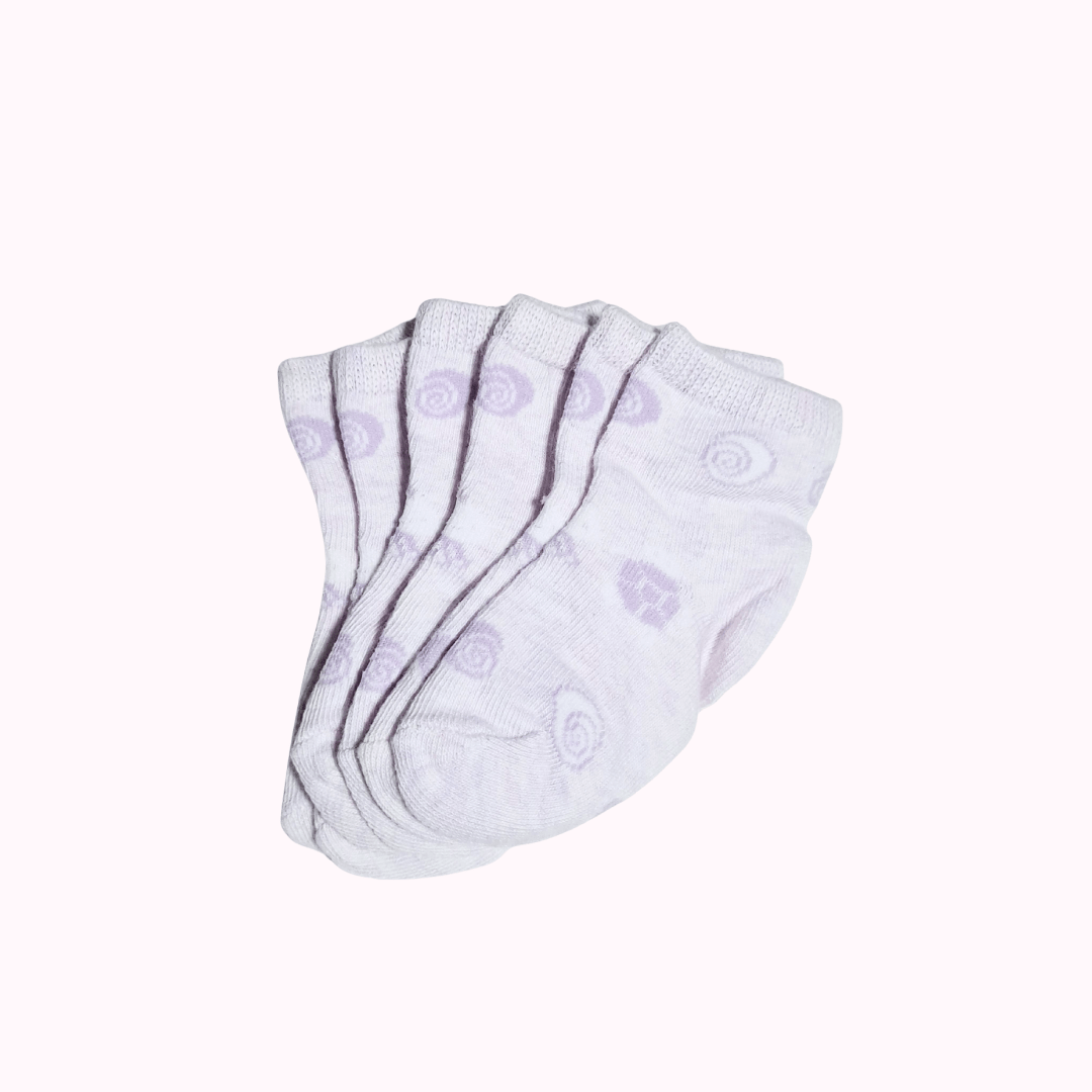 KIT MEIA INFANTIL CONTENDO 3 PARES LILÁS