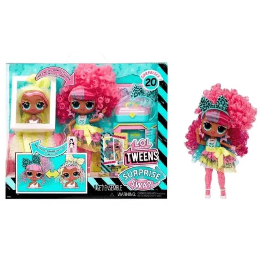 BONECA INFANTIL LOL SURPRISE! TWEENS SURPRISE SWAP CRIMPS CORA COM