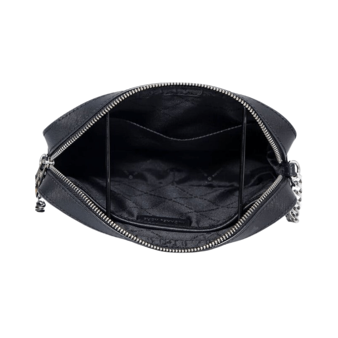 BOLSA CROSSBODY TRANSVERSAL PRETA JET SET LOGO MICHAEL KORS