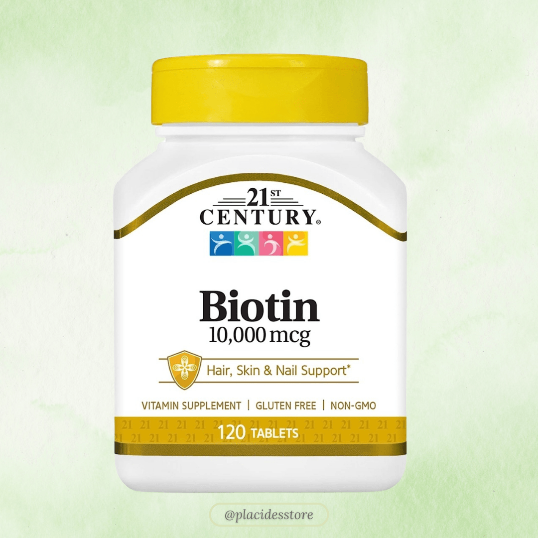 SUPLEMENTO BIOTIN 10000MCG 21ST CENTURY COM 120 COMPRIMIDOS 