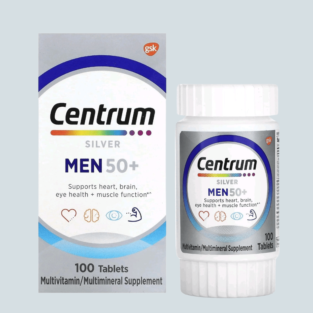 SUPLEMENTO MULTIVITAMINICO CENTRUM HOMEM 50+ COM 100 COMPRIMIDOS