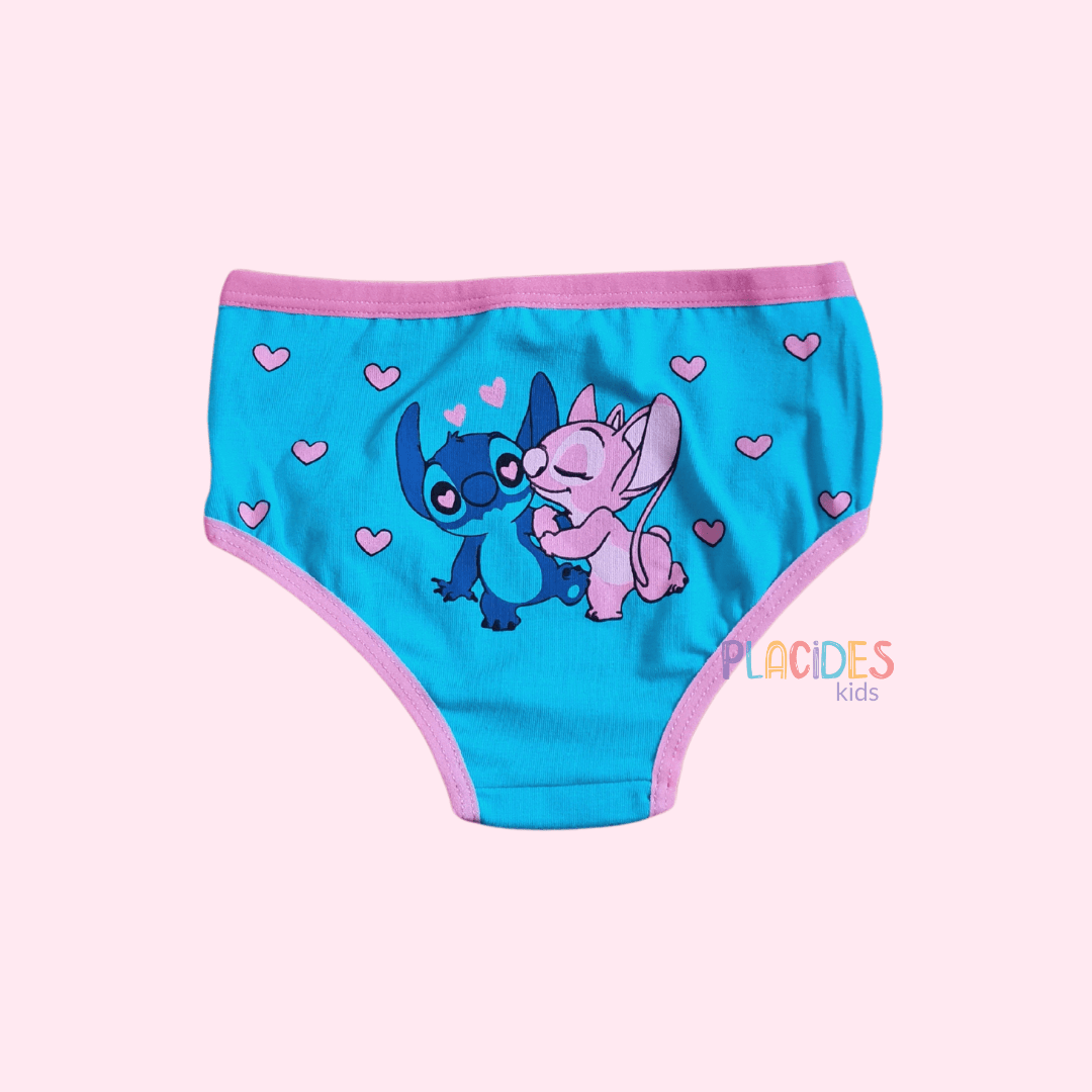 CALCINHA INFANTIL STITCH AZUL