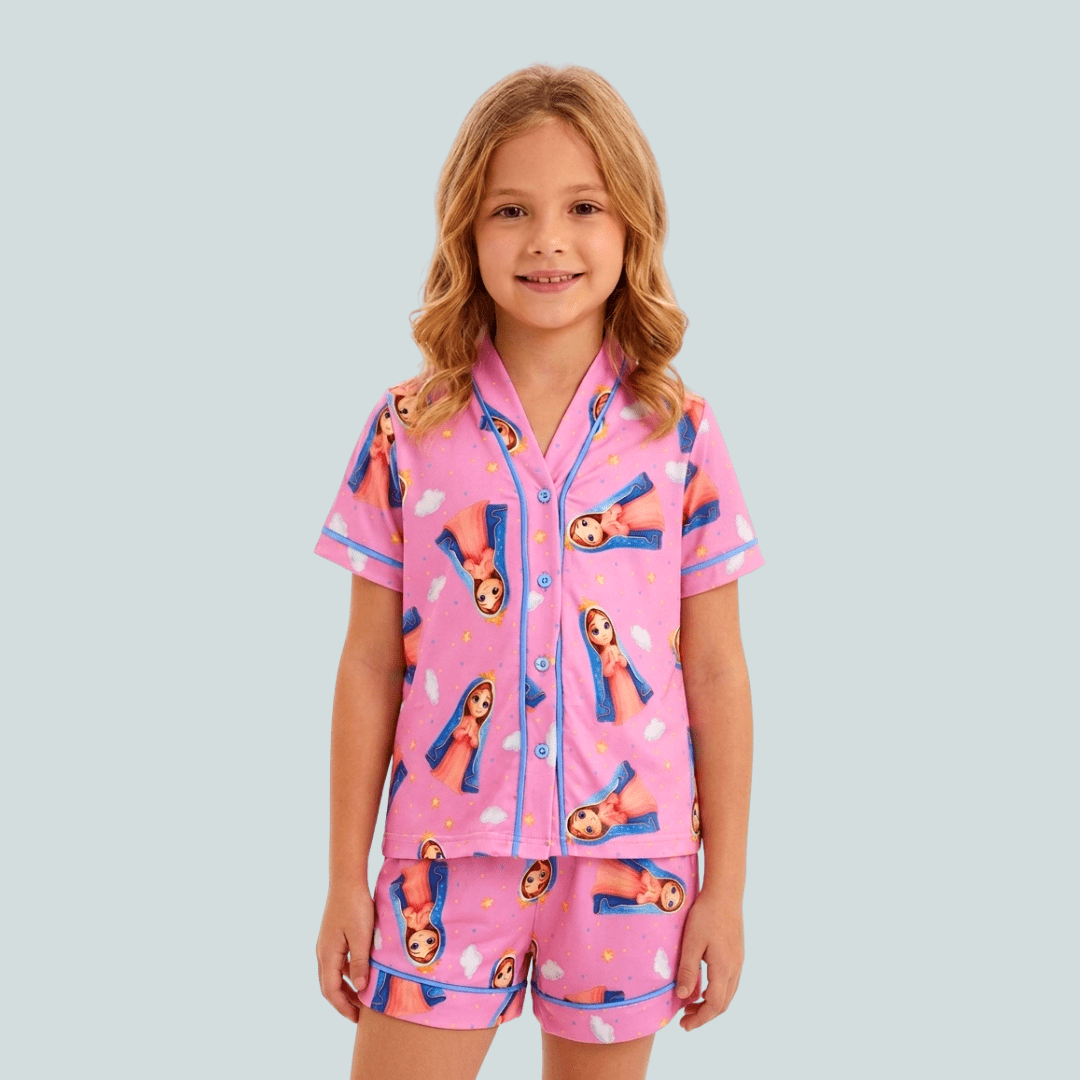 PIJAMA INFANTIL AMERICANO COLORIDO SANTINHA