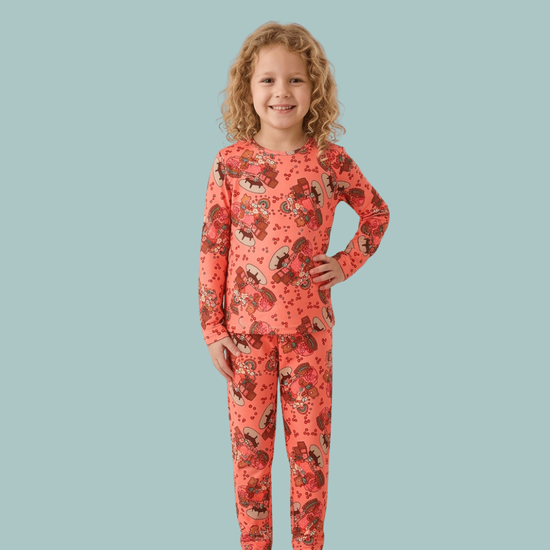 PIJAMA INVERNO INFANTIL LARANJA BOBBIE GOODS