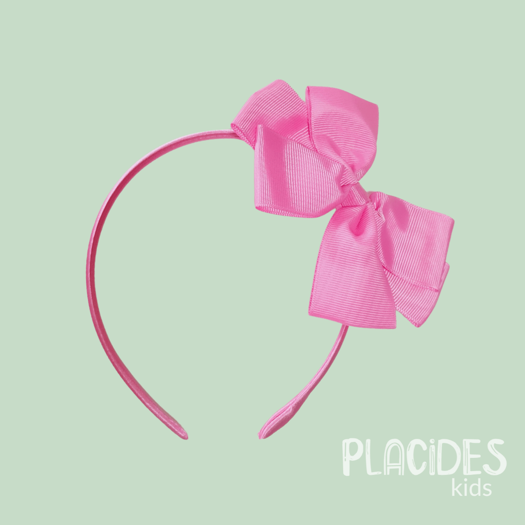 TIARA INFANTIL DE LAÇO ROSA