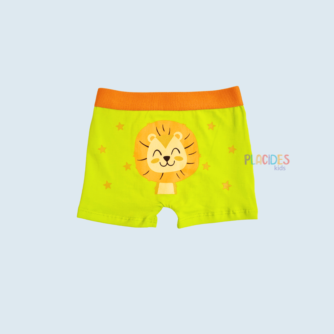 CUECA INFANTIL LEÃOZINHO NEON