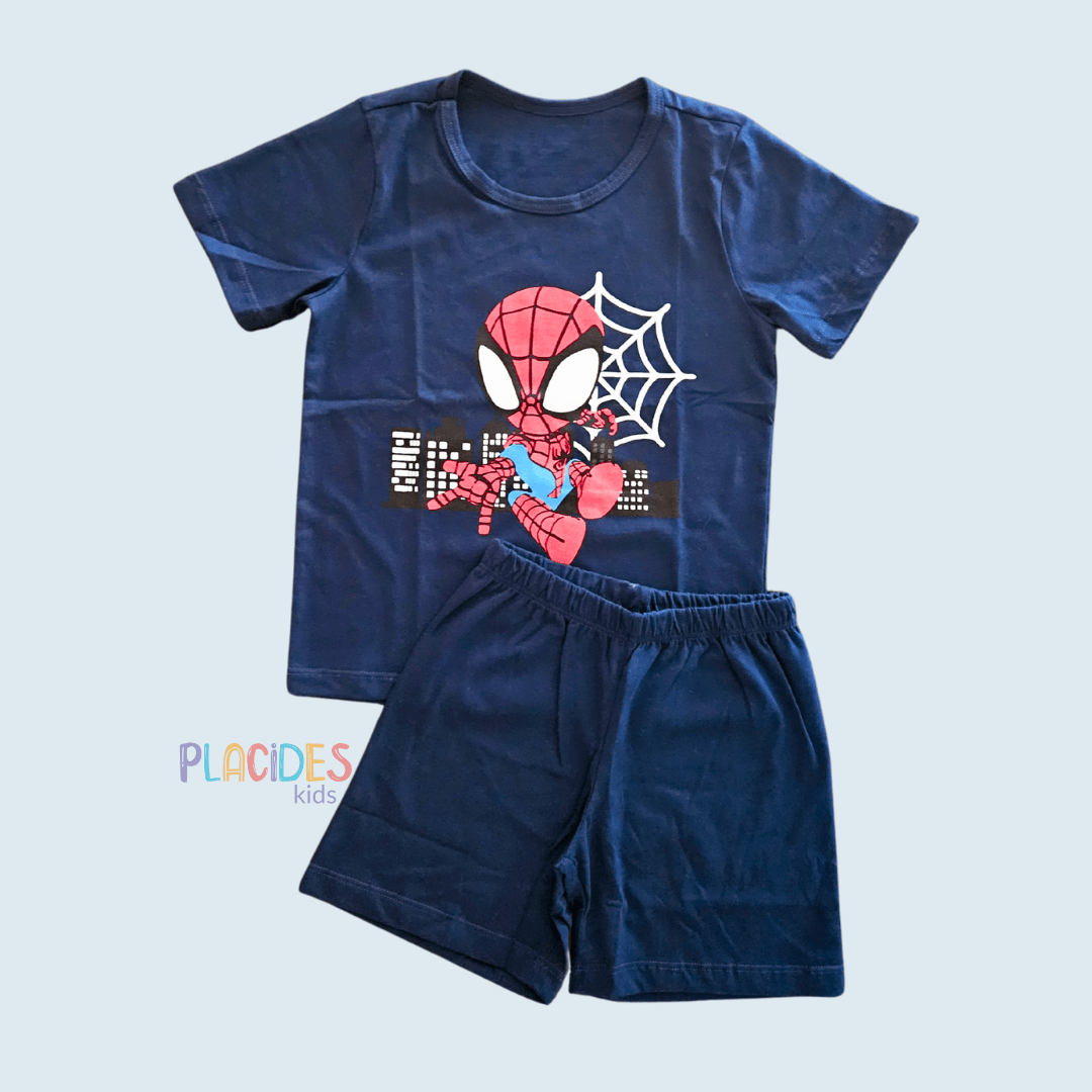 PIJAMA INFANTIL HOMEM ARANHA AZUL MARINHO