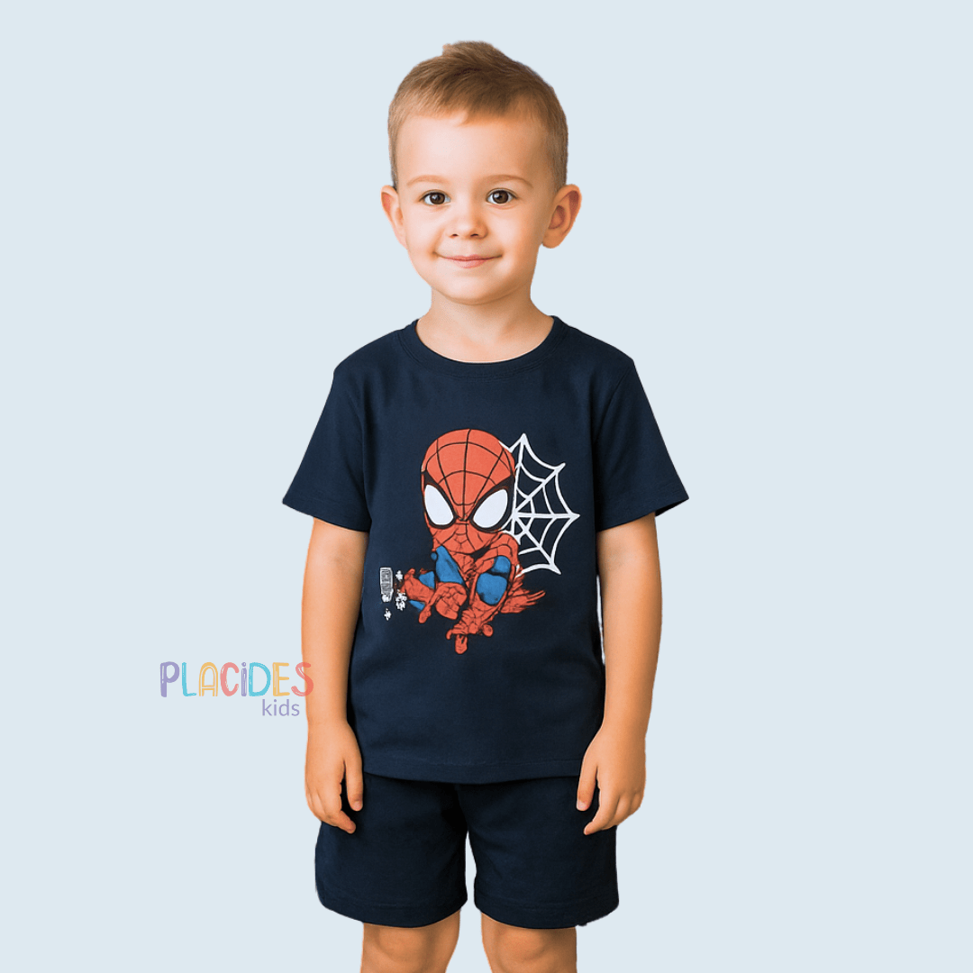 PIJAMA INFANTIL HOMEM ARANHA AZUL MARINHO