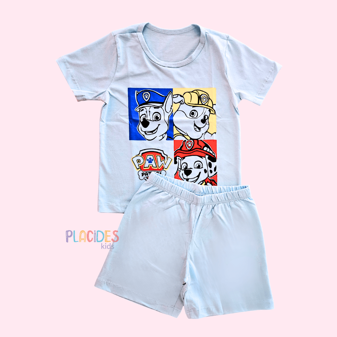 PIJAMA INFANTIL PATRULHA CANINA AZUL CLARO