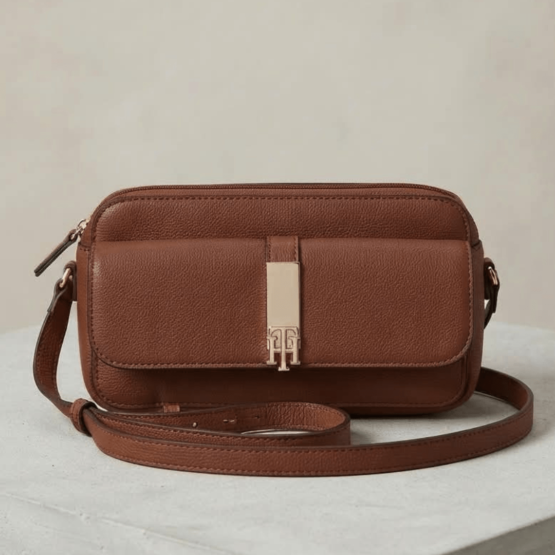 BOLSA CROSSBODY TRANSVERSAL MARROM LISA XW08457 TOMMY HILFIGER