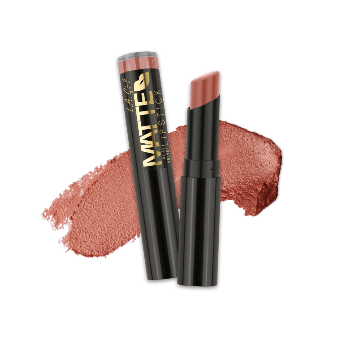 LIPSTICK MATTE L.A. GIRL FLAT VELUDO GLC812 COR SNUGGLE 3G