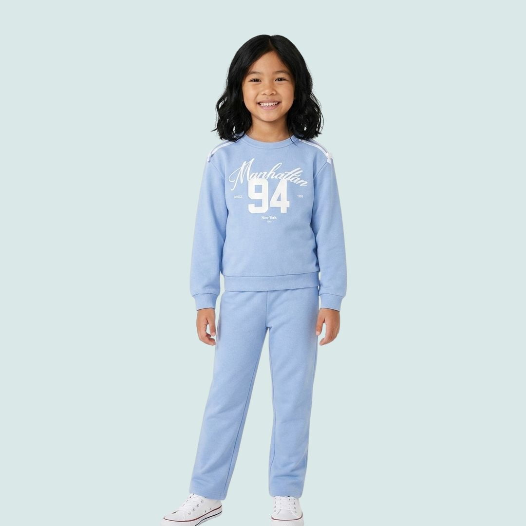 CONJUNTO INFANTIL BRANDILI MOLETOM PELUCIADO AZUL MANHATTAN