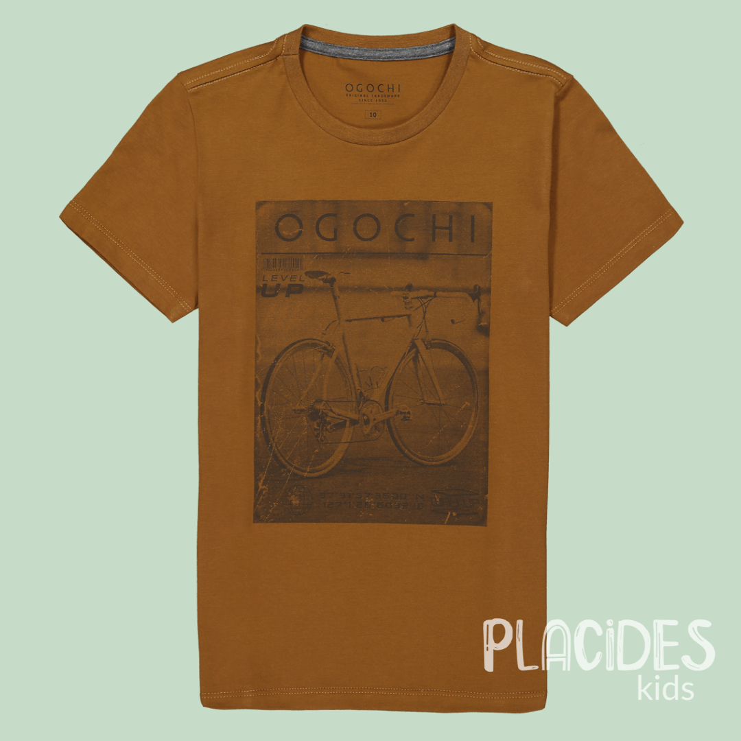 CAMISETA BASICA INFANTIL OGOCHI VERÃO ESTAMPADA LEVEL UP