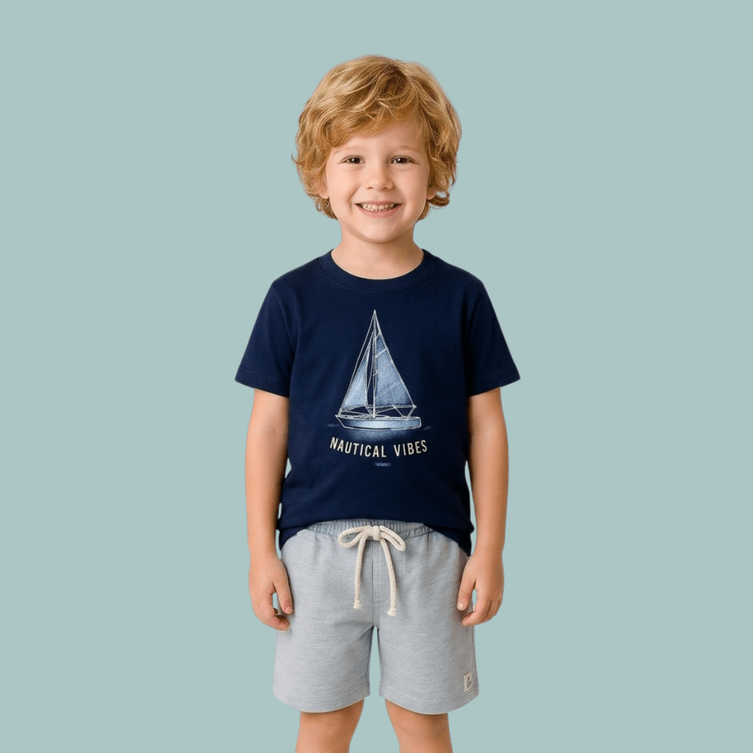 CONJUNTO INFANTIL LUCBOO PRIMAVERA VERÃO NAUTICAL VIBES