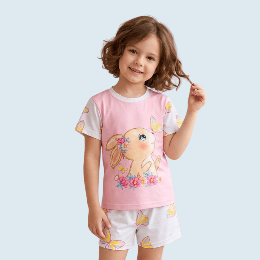 PIJAMA INFANTIL COLORIDO COELHINHA