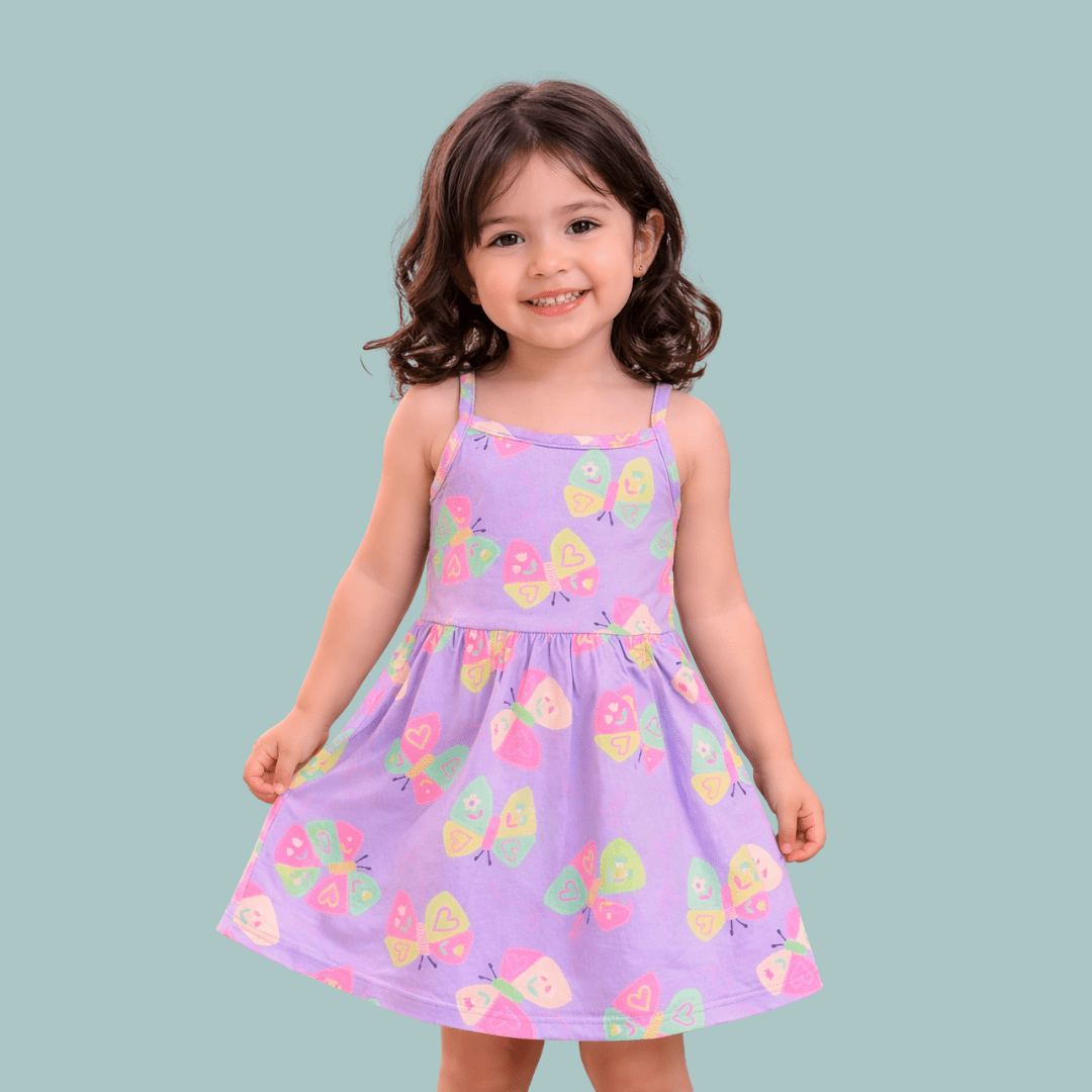 VESTIDO INFANTIL BRANDILI LILAS BORBOLETAS