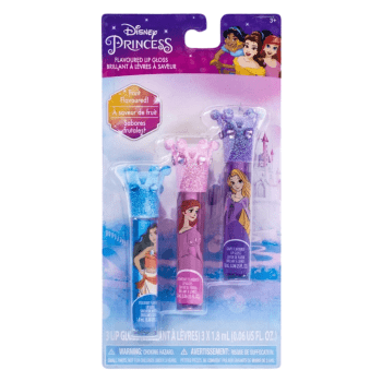 KIT COM 3 BRILHOS LABIAIS INSPIRADOS NAS PRINCESAS DA DISNEY