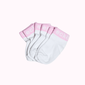 KIT MEIA INFANTIL CONTENDO 3 PARES BRANCO COM ROSA KIT MEIA INFANTIL CONTENDO 3 PARES BRANCO COM ROSA