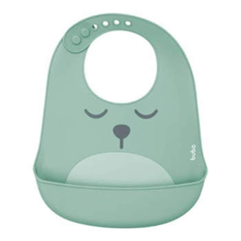 BABADOR DE SILICONE INFANTIL COM PEGA MIGALHAS BUBA