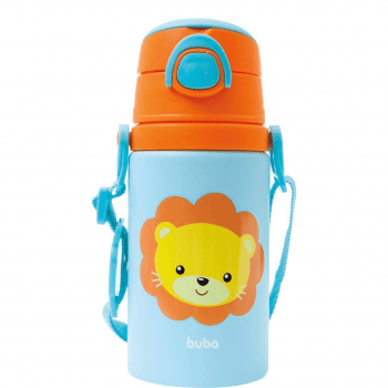 GARRAFINHA DE ALUMINIO INFANTIL ANIMAL FUN BUBA 450ML