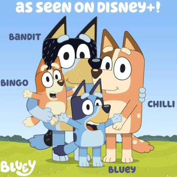 LATINHA MAGNÉTICA FAMILIA BLUEY COM 75 PEÇAS E 2 CENÁRIOS PARA BRINCAR E CRIAR