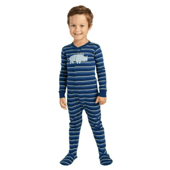 MACACÃO INFANTIL MENINO MANGA LONGA CARTERS AZUL LISTRADO