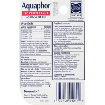 AQUAPHOR LIP PROTECTION SUNSCREEN SPF30 10ML