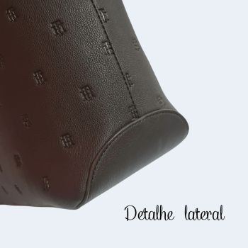 BOLSA ALÇA DE OMBRO CAFÉ XW05309 LOGO TOMMY HILFIGER