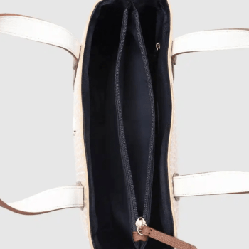 BOLSA COM ALÇA DE OMBRO E MÃO BEGE E MARROM CLARO XW05364 TOMMY HILFIGER