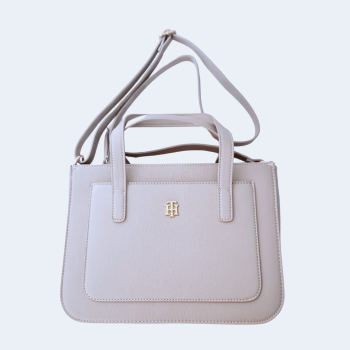 BOLSA COM ALÇA DE OMBRO E MÃO CINZA CLARO XW05268 TOMMY HILFIGER BOLSA COM ALÇA DE OMBRO E MÃO CINZA CLARO XW05268 TOMMY HILFIGER