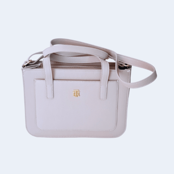 BOLSA COM ALÇA DE OMBRO E MÃO CINZA CLARO XW05268 TOMMY HILFIGER