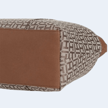 BOLSA COM ALÇA DE OMBRO E MÃO MARROM LOGO 69J8908 TOMMY HILFIGER