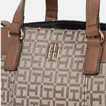 BOLSA COM ALÇA DE OMBRO E MÃO MARROM LOGO 69J8908 TOMMY HILFIGER