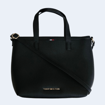 BOLSA COM ALÇA DE OMBRO E MÃO PRETA TOMMY HILFIGER