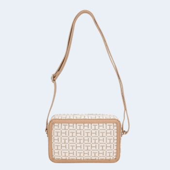 BOLSA CROSSBODY TRANSVERSAL BEGE LOGO TOMMY HILFIGER