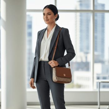 BOLSA CROSSBODY TRANSVERSAL MARROM COM LOGO 69J8502 TOMMY HILFIGER