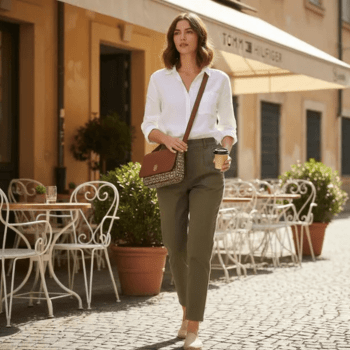 BOLSA CROSSBODY TRANSVERSAL MARROM COM LOGO 69J8502 TOMMY HILFIGER