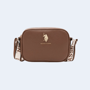 BOLSA CROSSBODY TRANSVERSAL MARROM LISA U.S. POLO ASSN.