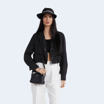 BOLSA CROSSBODY TRANSVERSAL PRETA K60K611882 CALVIN KLEIN