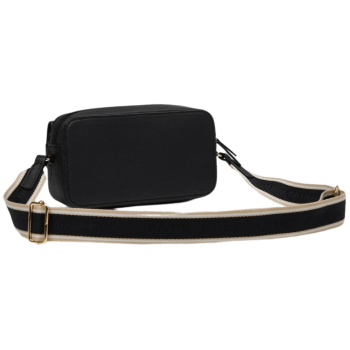 BOLSA CROSSBODY TRANSVERSAL PRETA LISA COM ALÇA EM TECIDO TOMMY HILFIGER
