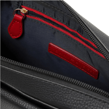 BOLSA CROSSBODY TRANSVERSAL PRETA LISA COM ALÇA EM TECIDO TOMMY HILFIGER