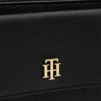 BOLSA CROSSBODY TRANSVERSAL PRETA LISA COM ALÇA EM TECIDO TOMMY HILFIGER
