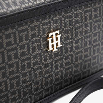 BOLSA CROSSBODY TRANSVERSAL PRETA LOGO XW09089 TOMMY HILFIGER