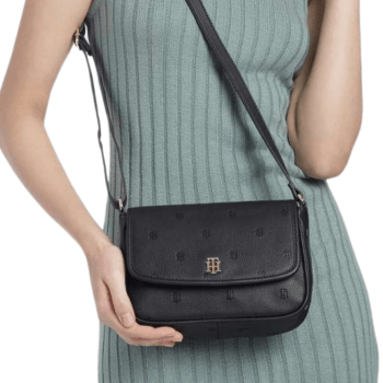 BOLSA CROSSBODY TRANSVERSAL PRETA TOMMY HILFIGER