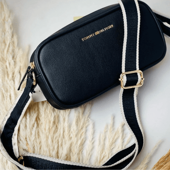 BOLSA CROSSBODY TRANSVERSAL PRETA XW05246 TOMMY HILFIGER