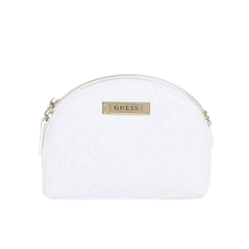 BOLSA CROSSBODY TRANSVERSAL WHITE COM MONOGRAMA GUESS