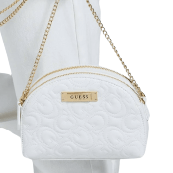 BOLSA CROSSBODY TRANSVERSAL WHITE COM MONOGRAMA GUESS