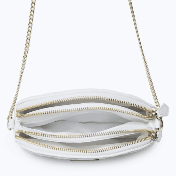 BOLSA CROSSBODY TRANSVERSAL WHITE COM MONOGRAMA GUESS
